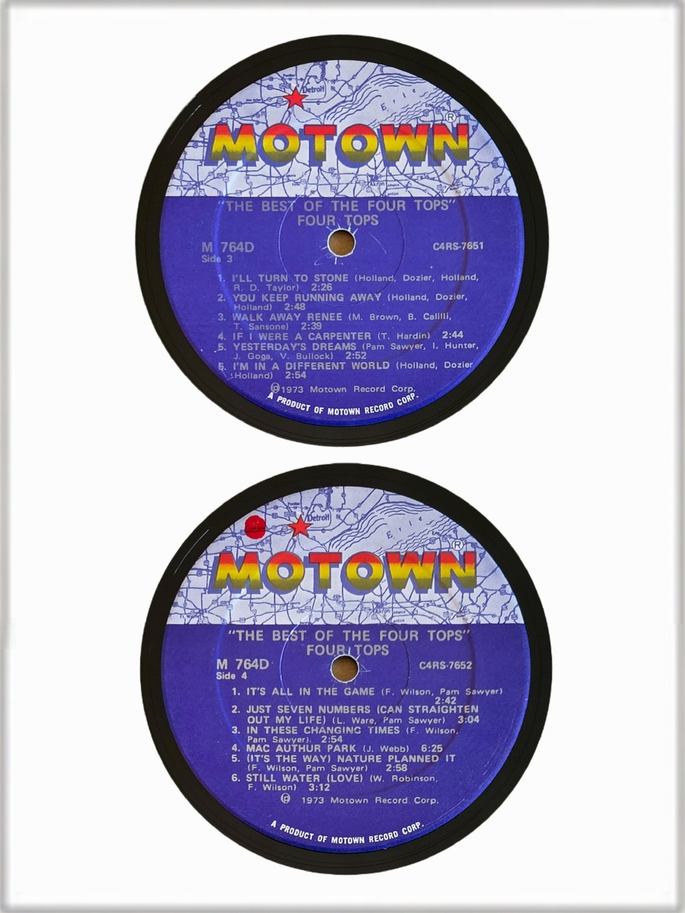 THE FOUR TOPS•The Best Of•1973 US 2xLP (M 764D) Motown - Picture 9 of 17